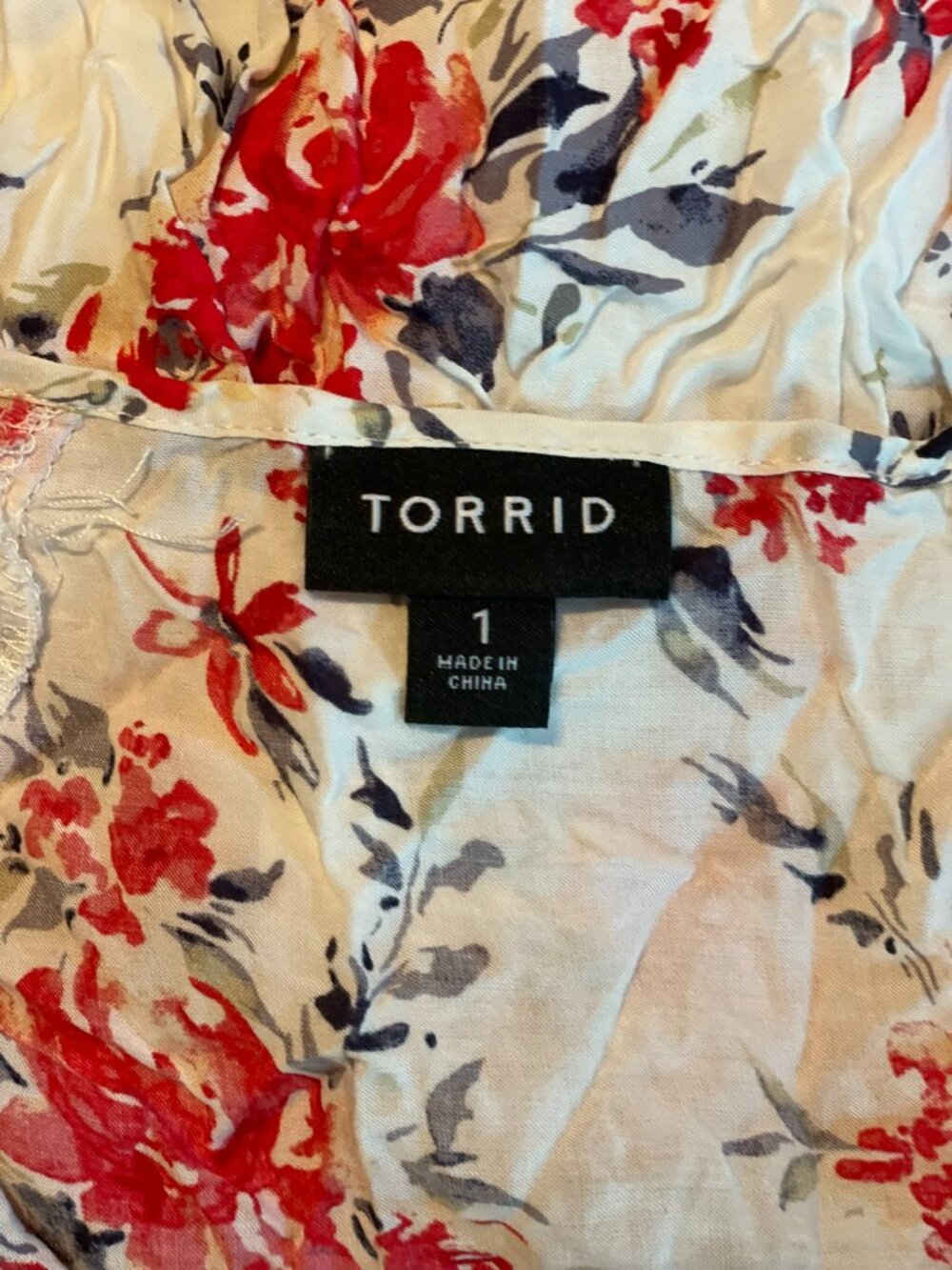 Torid Floral Summer Dress Size 1 (14-16) Stretchy - Picture 3 of 6